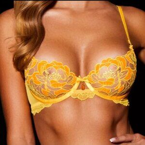 Honey Birdette Mia Yellow Bra 32B (Whole Set Available)